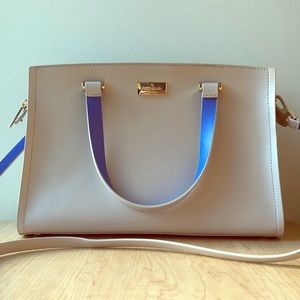 KATE SPADE tan and blue handbag
